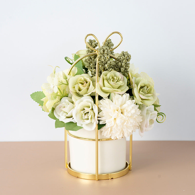 Small Potted Plants Ins Dried Flower Bouquet Simulation