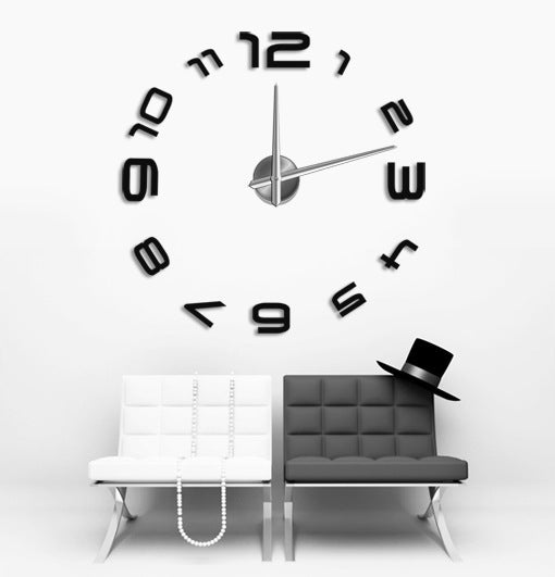 Oversized Acrylic Wall Clock Living Room