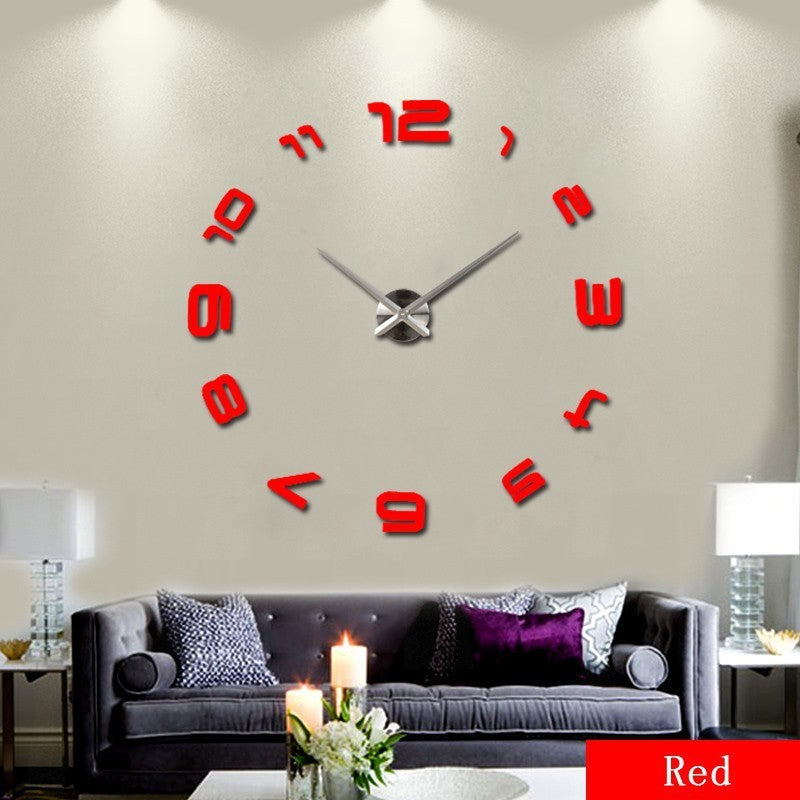 Oversized Acrylic Wall Clock Living Room