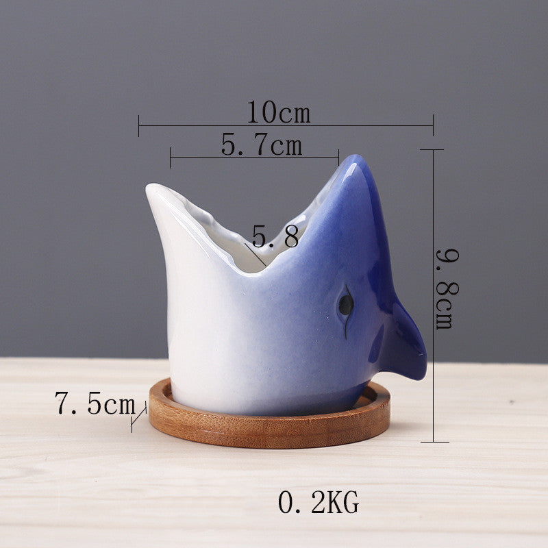 Cartoon Ceramic Flower Pots European-style Simple Indoor