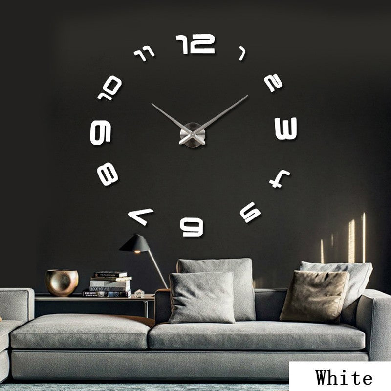 Oversized Acrylic Wall Clock Living Room