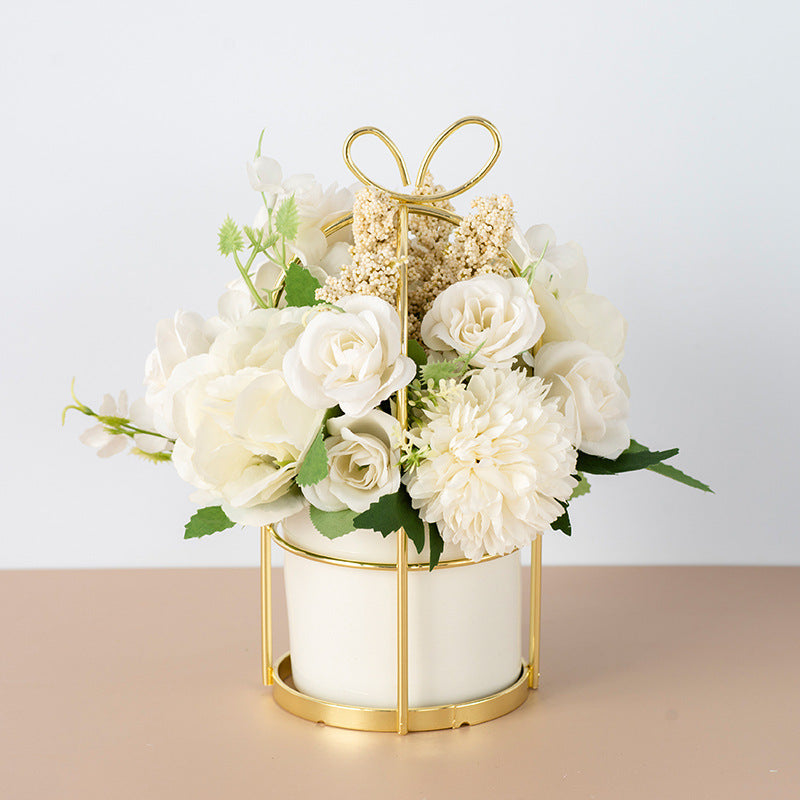 Small Potted Plants Ins Dried Flower Bouquet Simulation