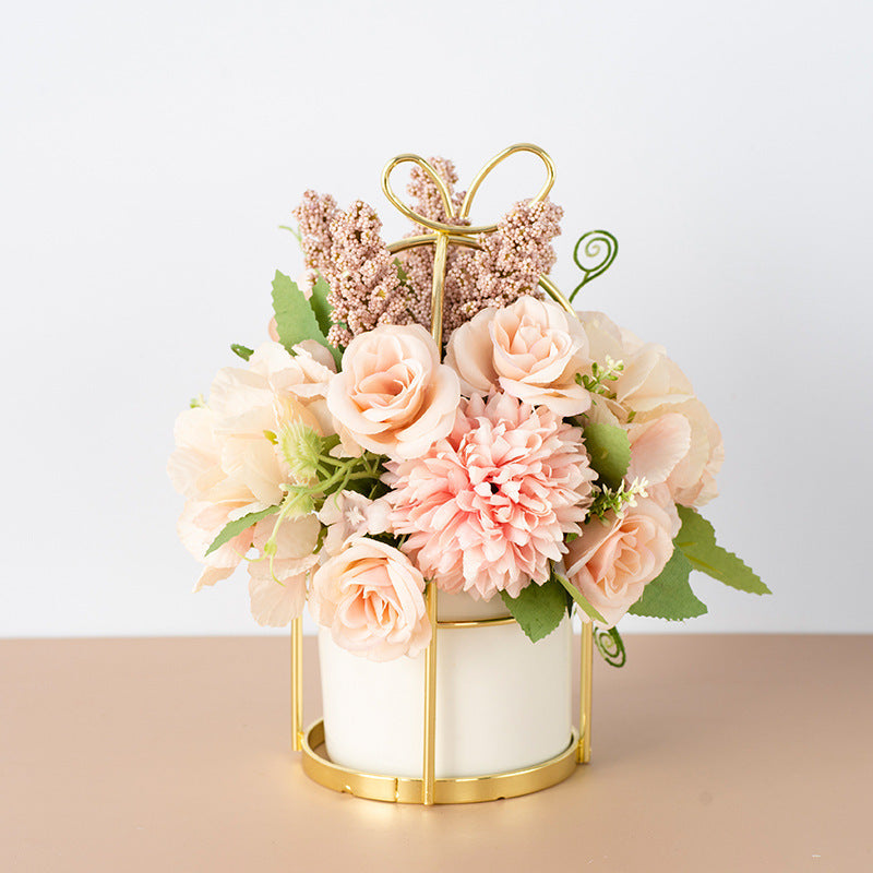 Small Potted Plants Ins Dried Flower Bouquet Simulation