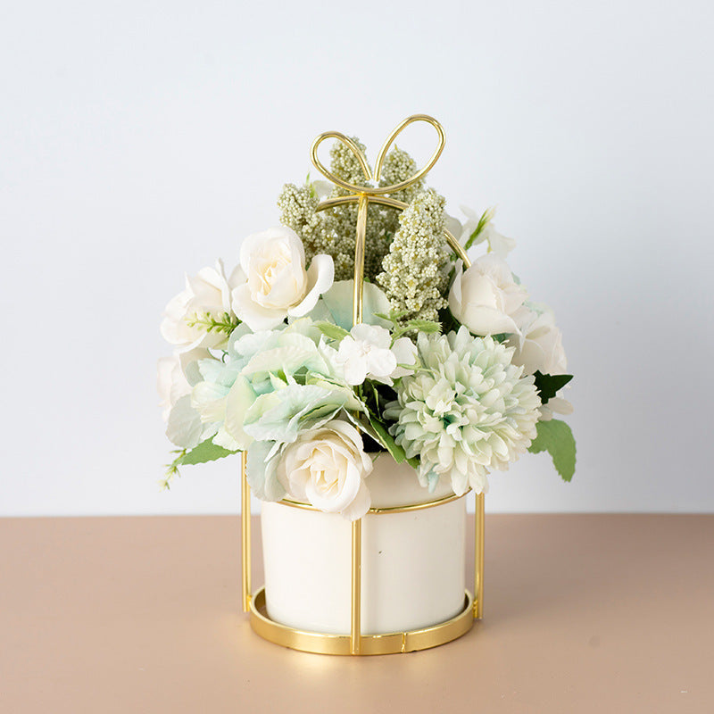 Small Potted Plants Ins Dried Flower Bouquet Simulation