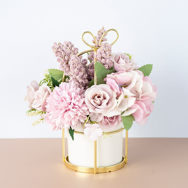 Small Potted Plants Ins Dried Flower Bouquet Simulation