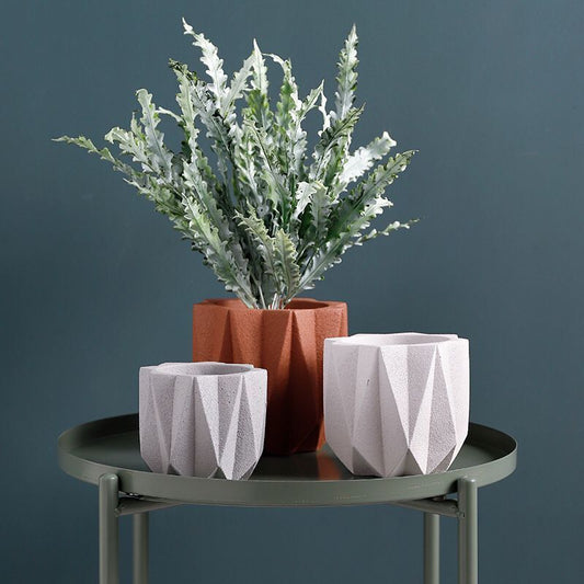 Cement Flower Pot Water Chestnut Round Spray Simple