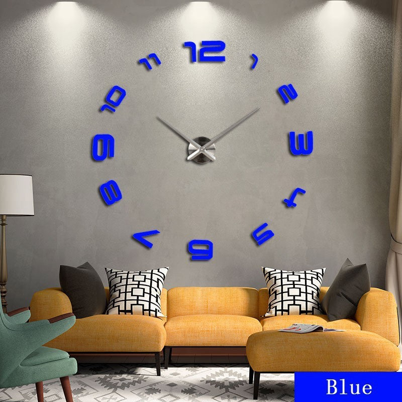 Oversized Acrylic Wall Clock Living Room